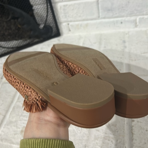 Sam Edelman Women's Reeta Mule Brown Open Weave Fringe Tassel Size 8 - Picture 10 of 12